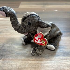 Vintage (2000) Ty Beanie Babies “TRUMPET” the Elephant 7" Plush Stuffed Animal